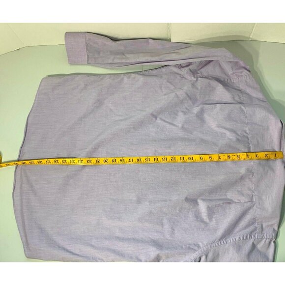 J. Ferrar Mens Lavender Button-Up Shirt 16.5 Neck Long Sleeve 34/35 Modern Fit - Picture 7 of 8